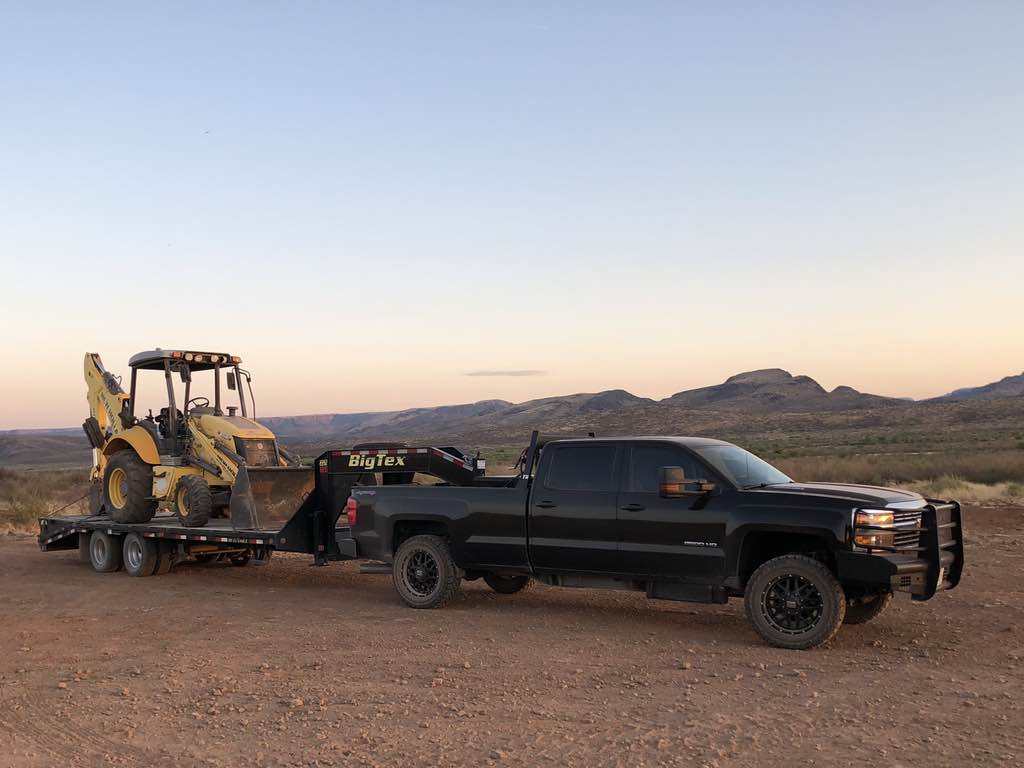 Javelina hotshot truck with trailer load