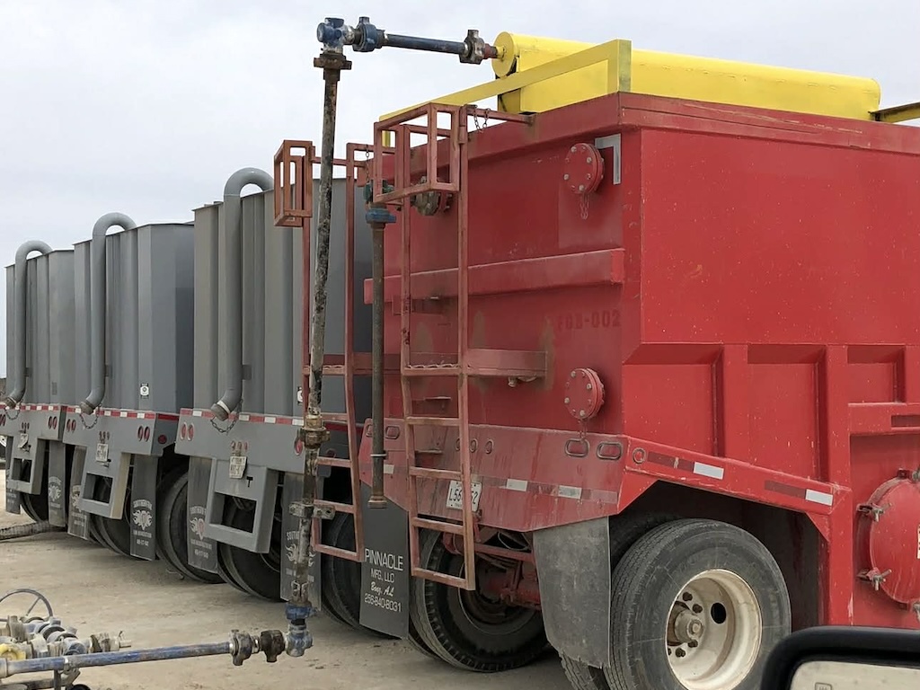 Washing out open tank